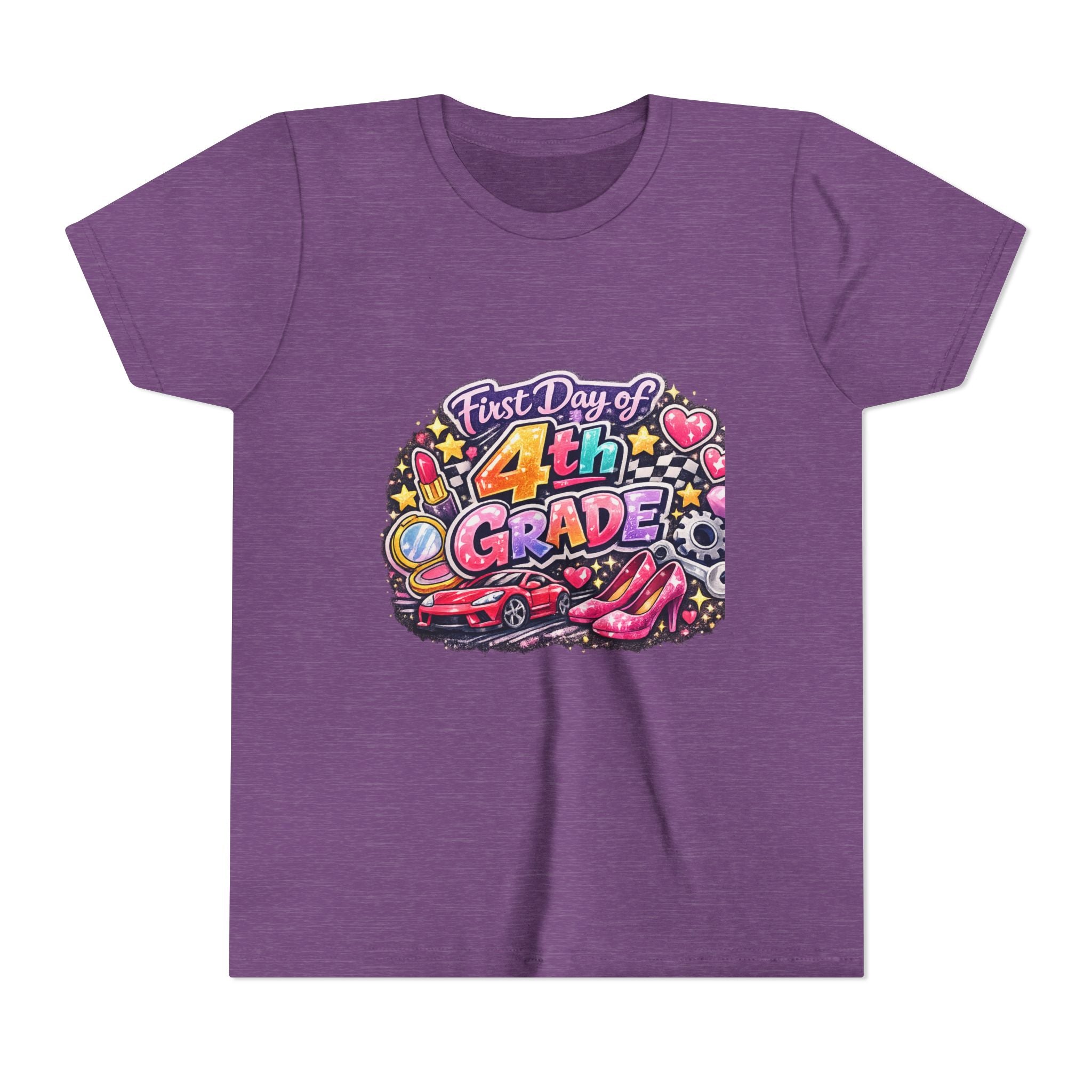 First Day of 4th Grade Youth Tee – Back-to-School Kids Shirt