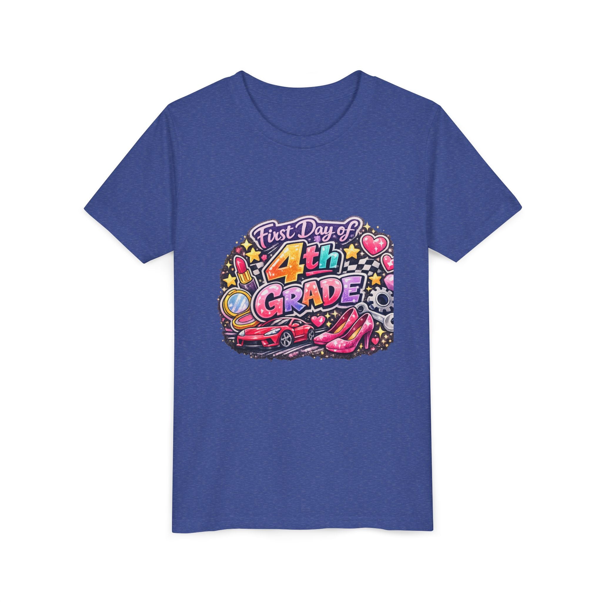First Day of 4th Grade Youth Tee – Back-to-School Kids Shirt