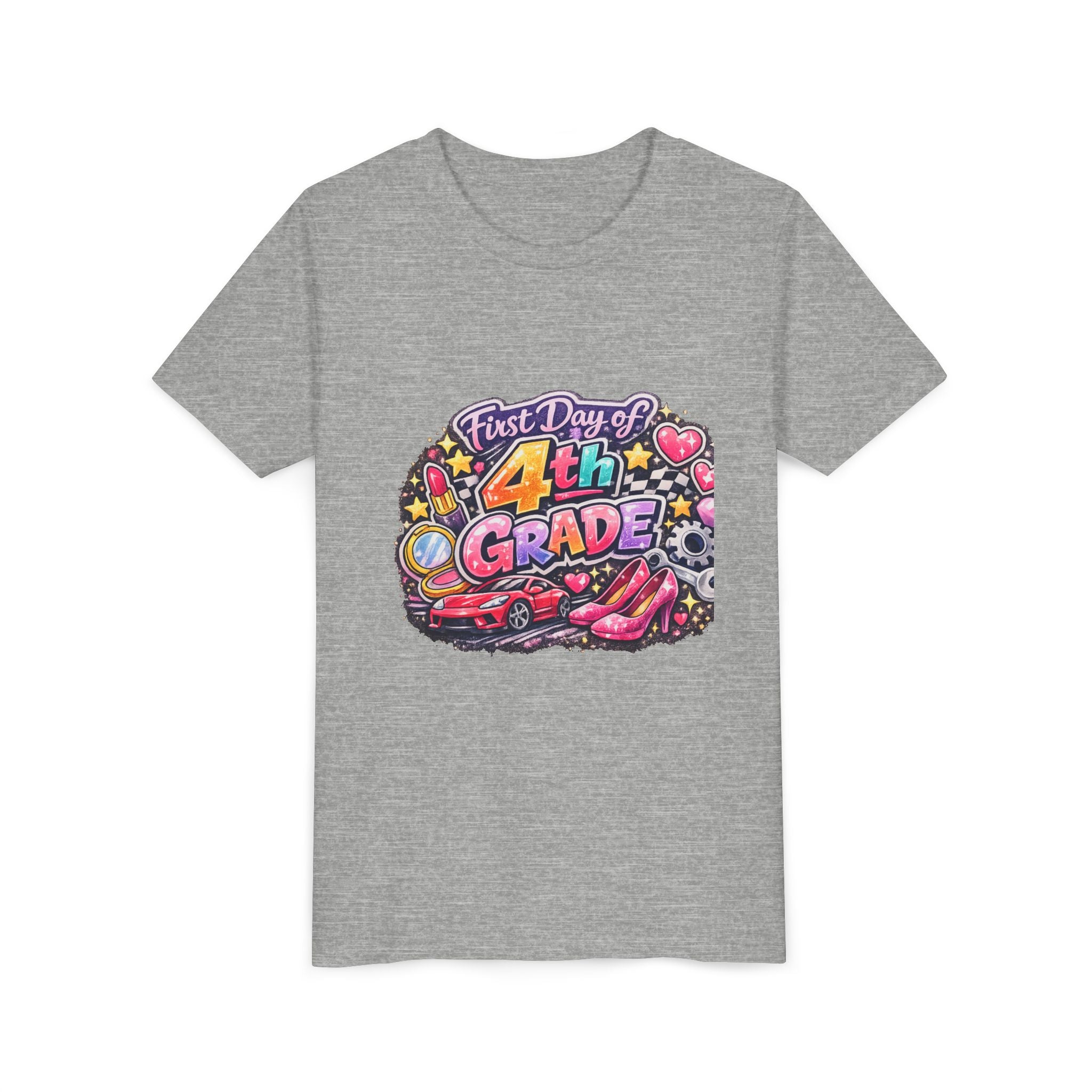 First Day of 4th Grade Youth Tee – Back-to-School Kids Shirt