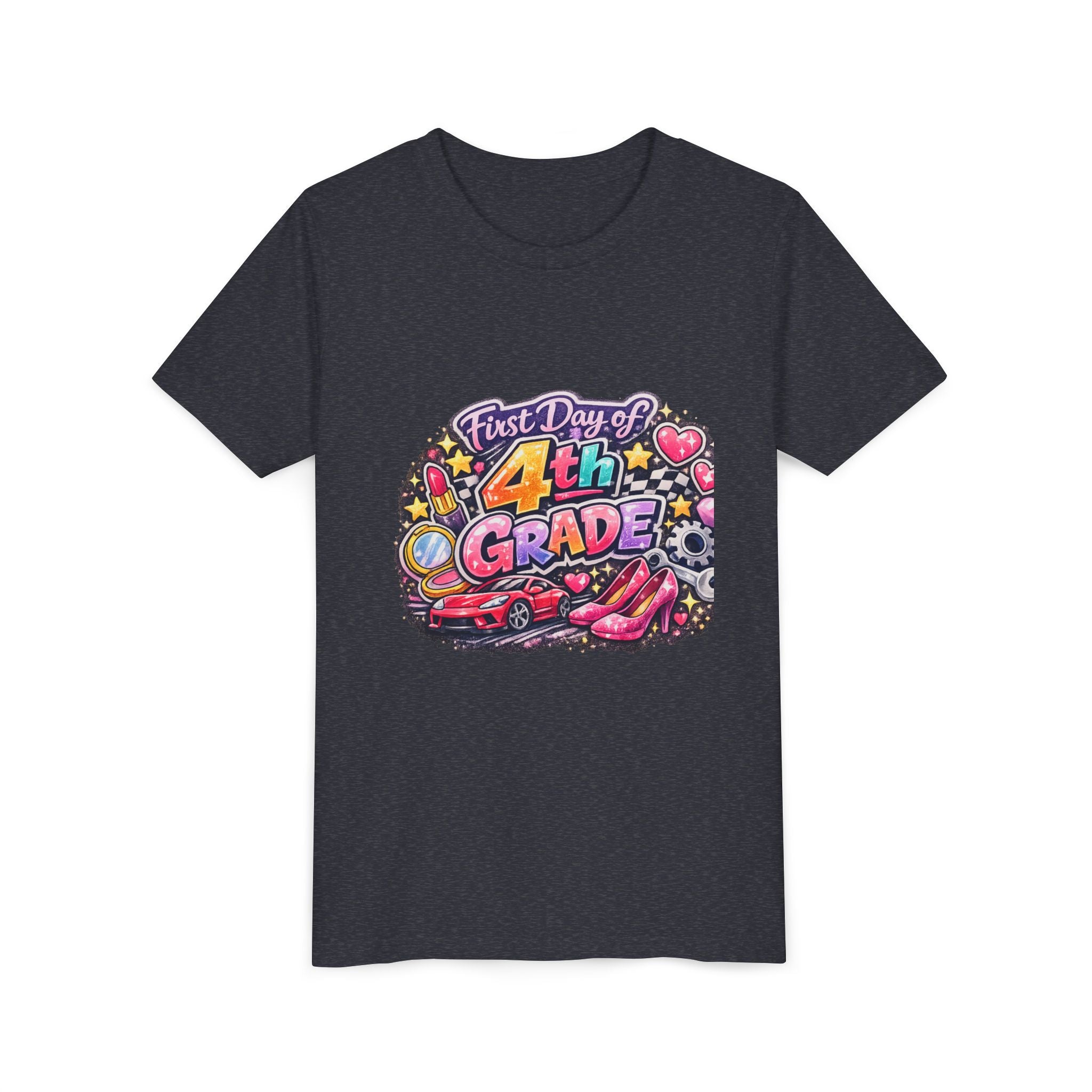 First Day of 4th Grade Youth Tee – Back-to-School Kids Shirt