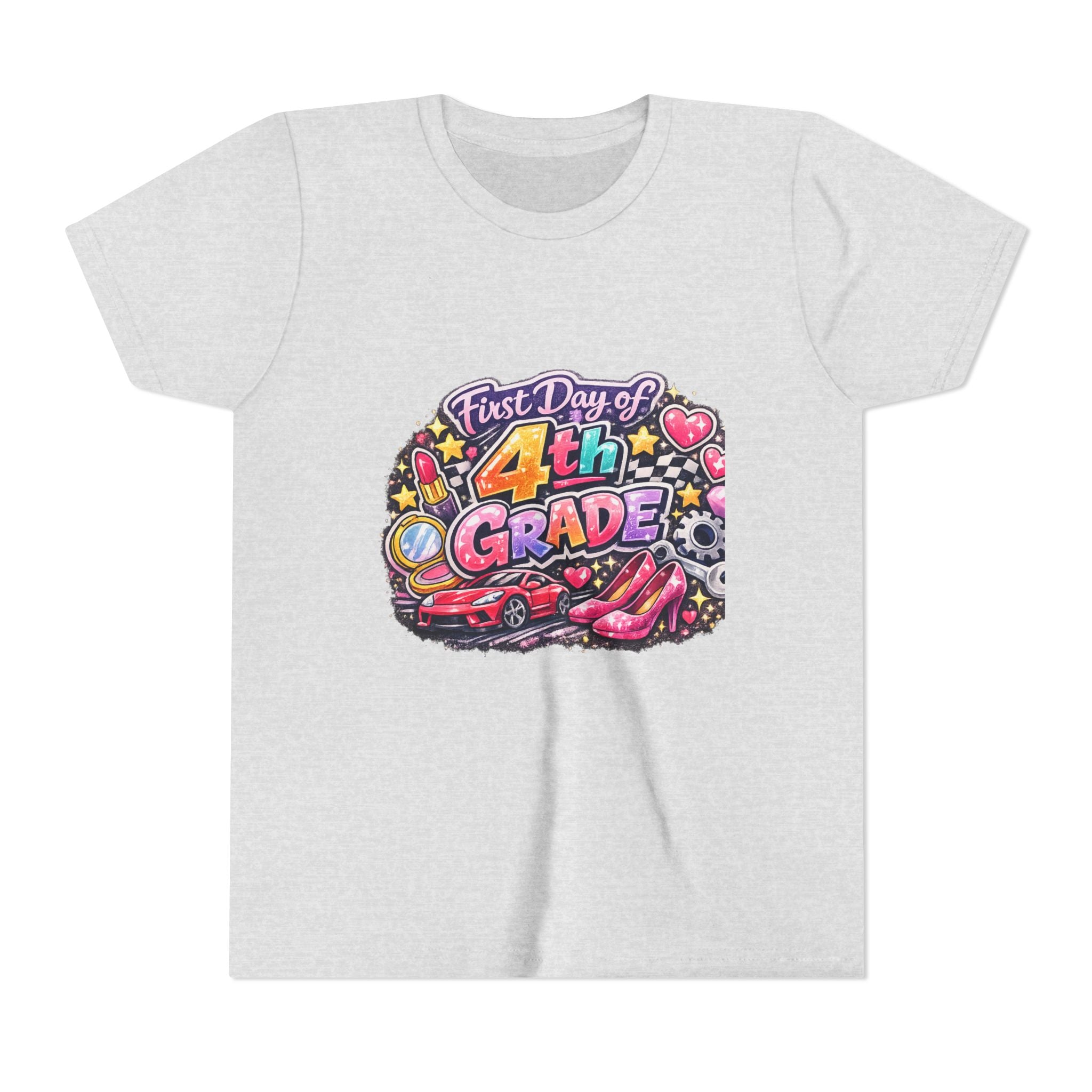 First Day of 4th Grade Youth Tee – Back-to-School Kids Shirt