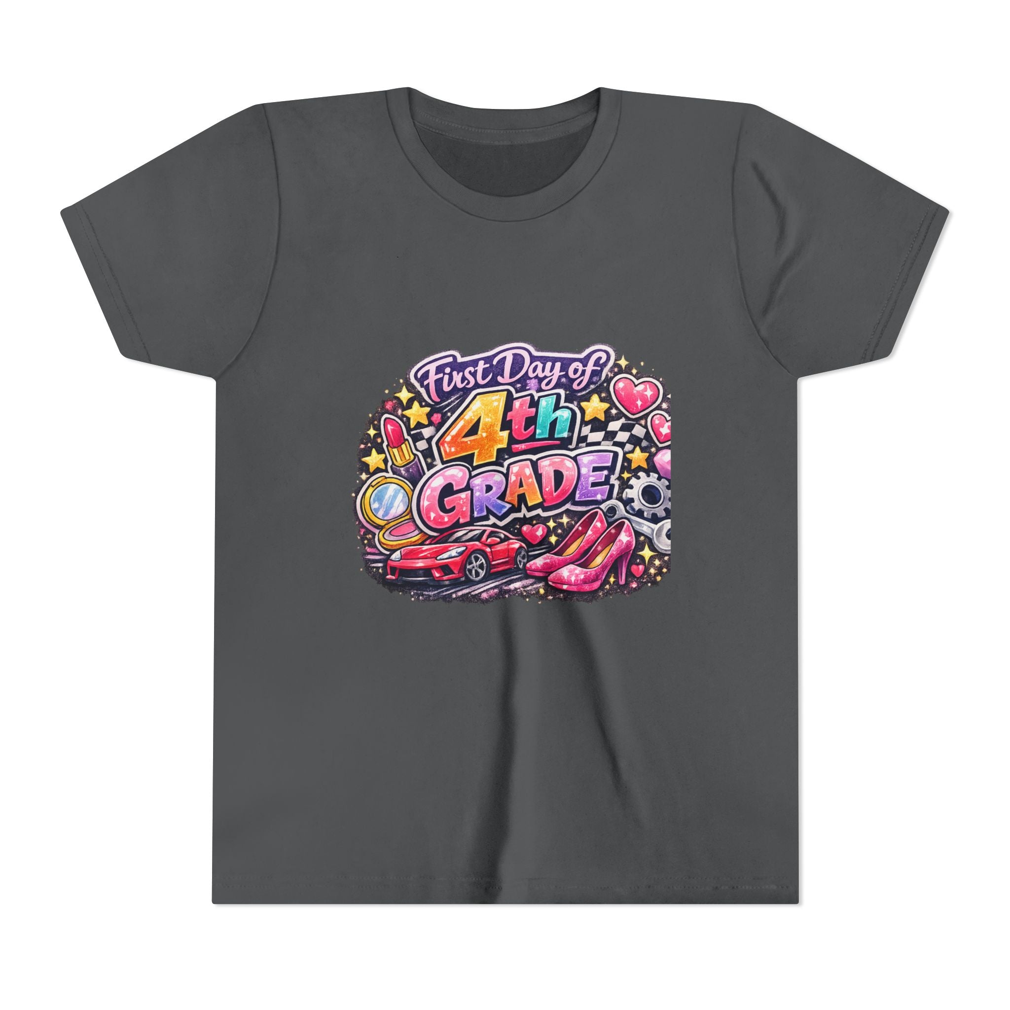 First Day of 4th Grade Youth Tee – Back-to-School Kids Shirt